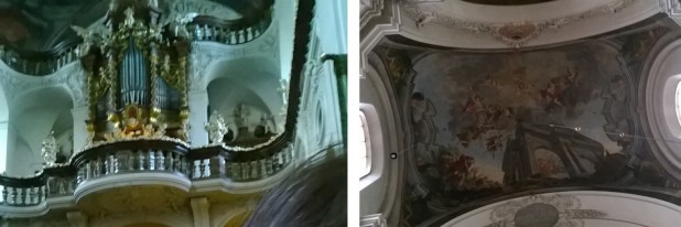 orgel dan langit-langit gereja